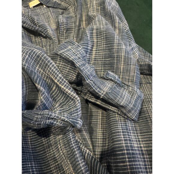 Erica Tanov Blue Plaid Cotton Tunic Shirt – Size 0 - Picture 7 of 7